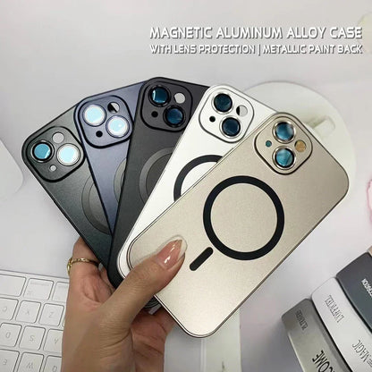 Enkel magnetisk mobilskal i metall för iPhone