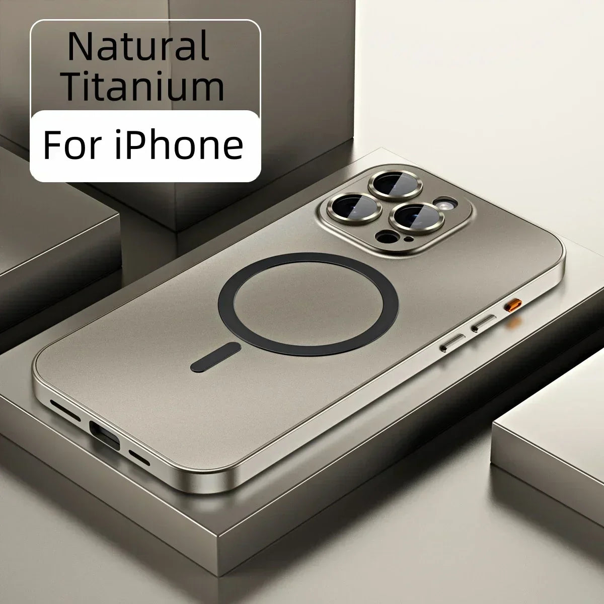 Enkel magnetisk mobilskal i metall för iPhone