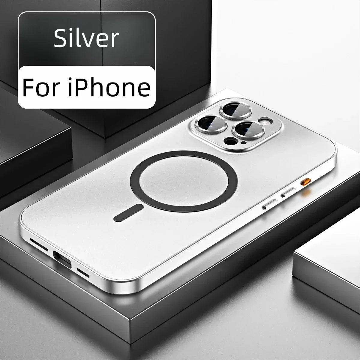 Enkel magnetisk mobilskal i metall för iPhone