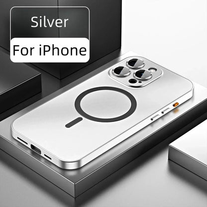 Enkel magnetisk mobilskal i metall för iPhone