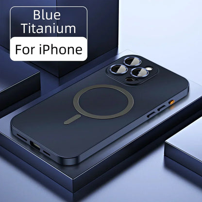 Enkel magnetisk mobilskal i metall för iPhone