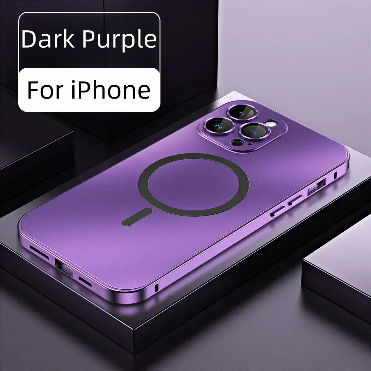 Enkel magnetisk mobilskal i metall för iPhone