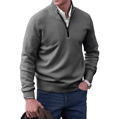 IKON™ - Kashmir look tröja med dragkedja