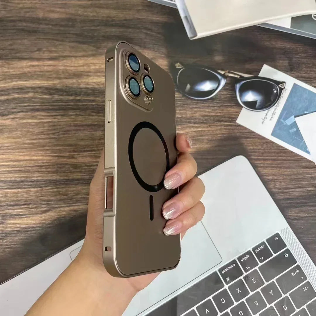 Enkel magnetisk mobilskal i metall för iPhone