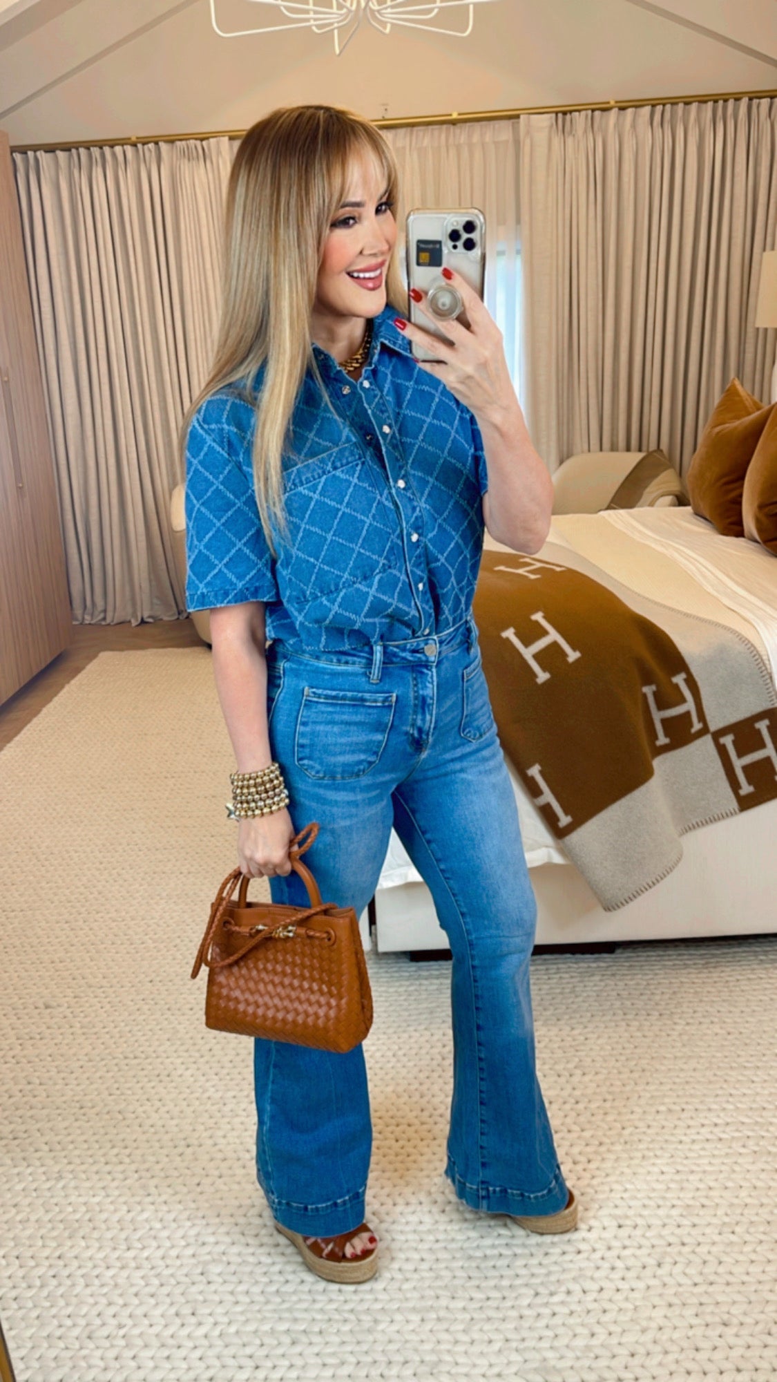Burgani - Vävd Crossbody-Väska