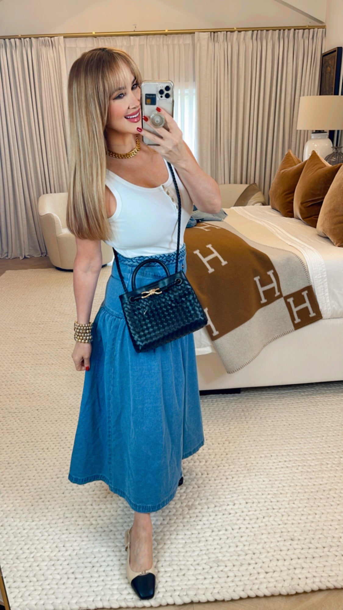 Burgani - Vävd Crossbody-Väska