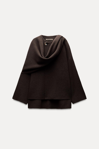Elegant mjuk capejacka för damer