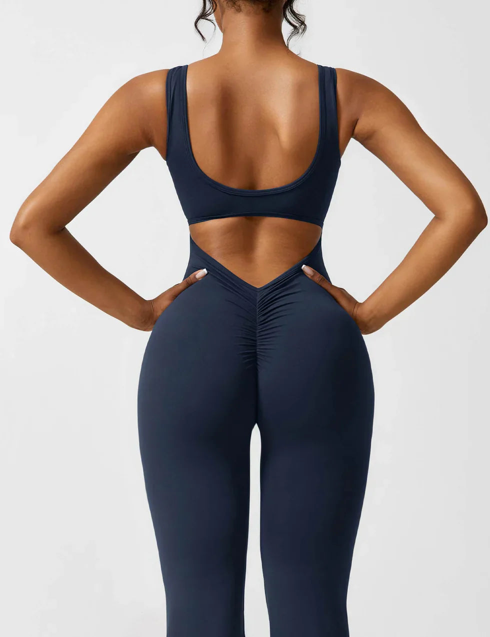 Curvansa - Flare V-rygg Jumpsuit