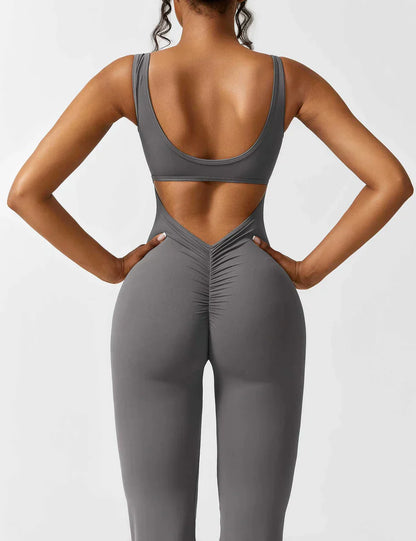 Curvansa - Flare V-rygg Jumpsuit
