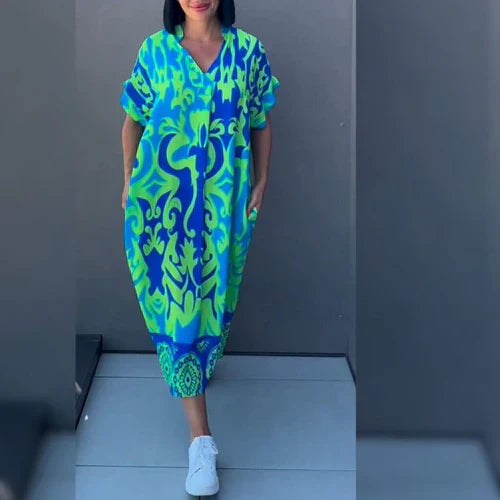 Elena™ – Elegant Blommig Klänning