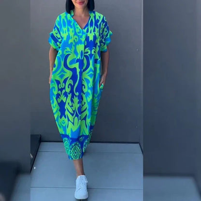 Elena™ – Elegant Blommig Klänning