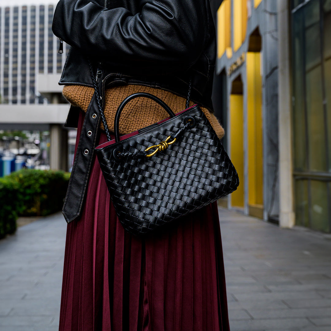Burgani - Vävd Crossbody-Väska