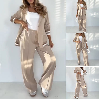Avslappnat beige Tvådelat set för Damer